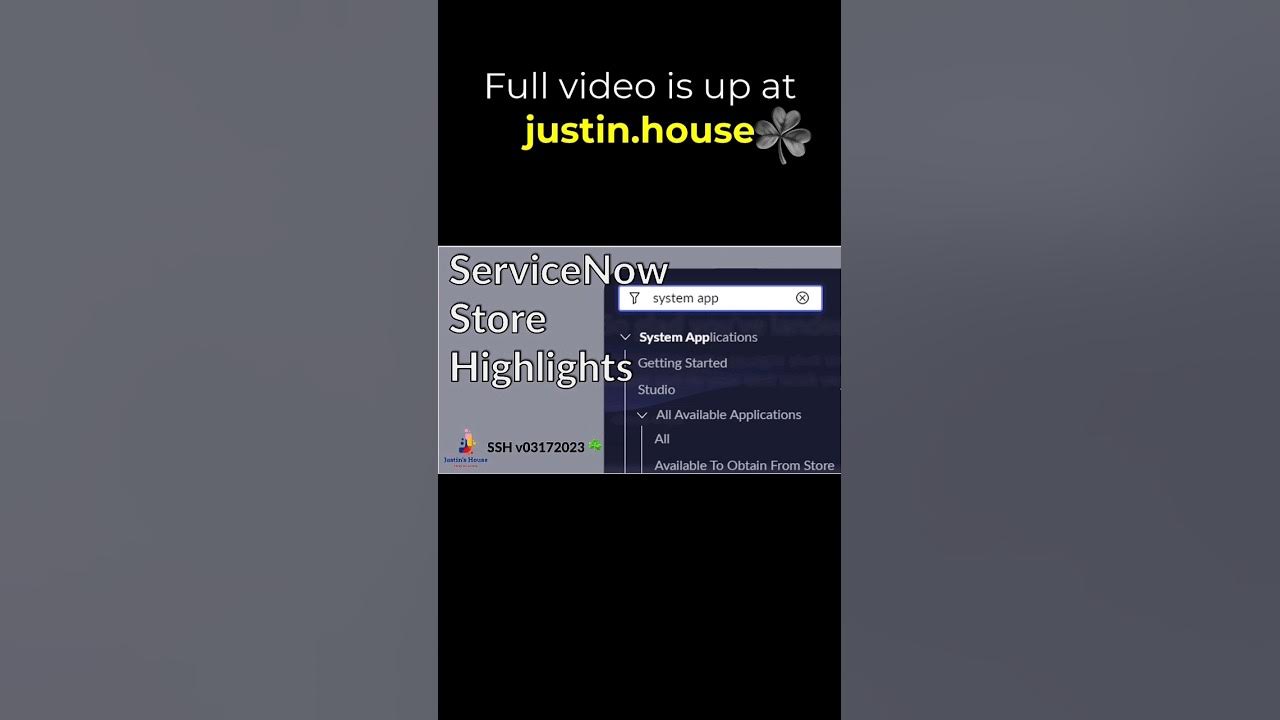 ServiceNow Store Highlights (SSH) v03172023 ☘️ - short #servicenow #apps #appstore