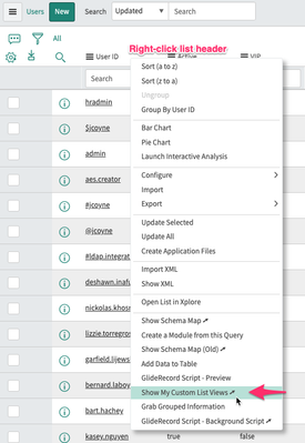 "Show My Custom List Views" Tool