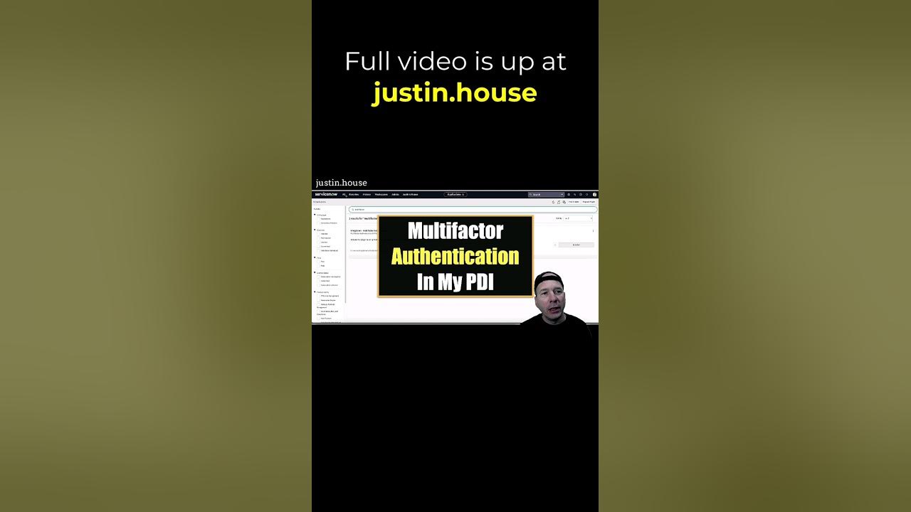 Multifactor Authentication In My PDI - short #servicenow #utah  #multifactorauthentication #mfa