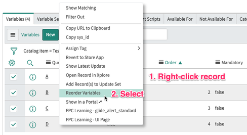 "Reorder Variables" Tool