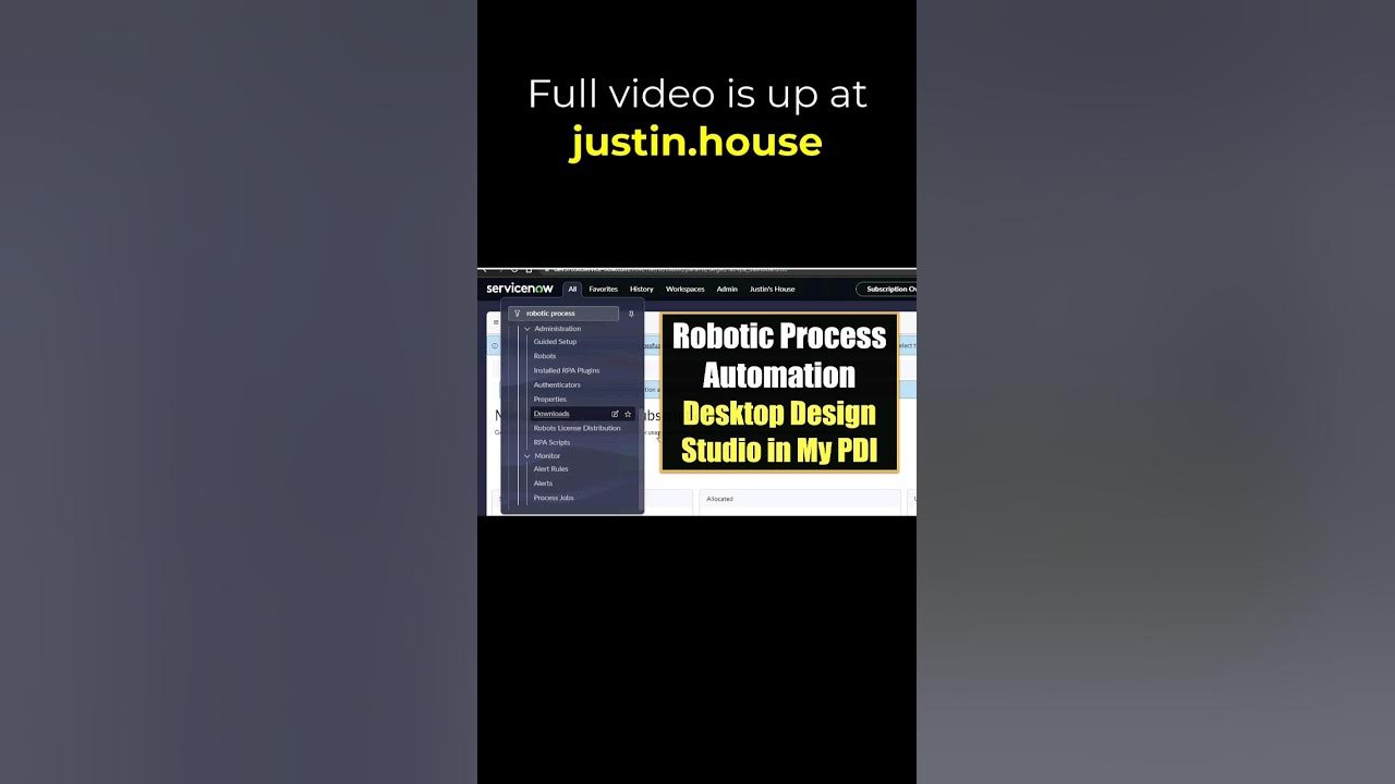 RPA Design Studio with My ServiceNow Personal Developer Instance (PDI) - short #servicenow #rpa