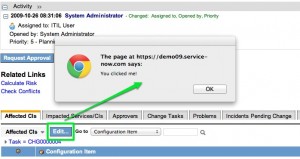 Attach an event listener to a related list button