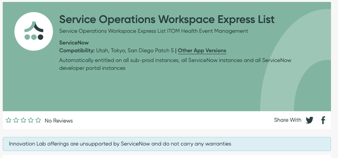 Interesting Utah Stuff: Express List, for Service Operations Workspace