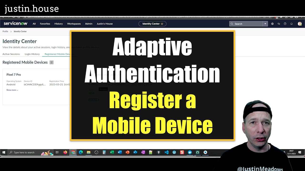 Adaptive Authentication Register a Mobile Device