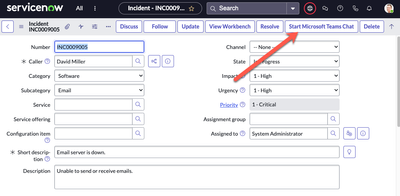 Install ONE Plugin and Enable Agents to Reach Employees in Teams from ServiceNow!