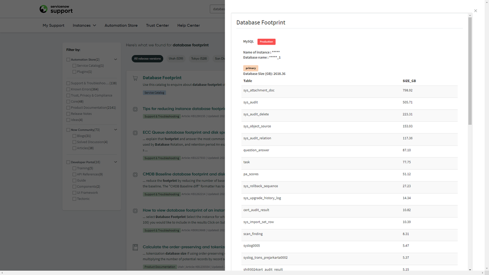Why you should enquire about database footprint of an Instance