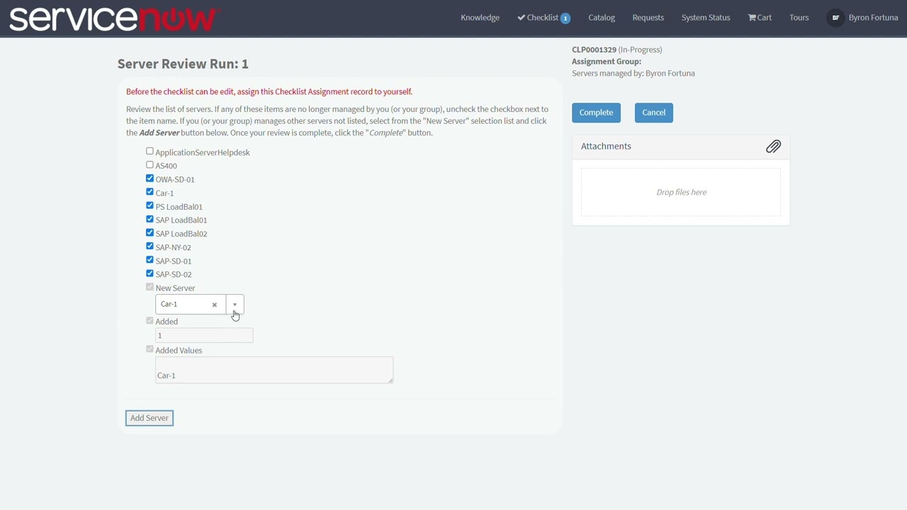 Checklist Pro - CMDB Server Package