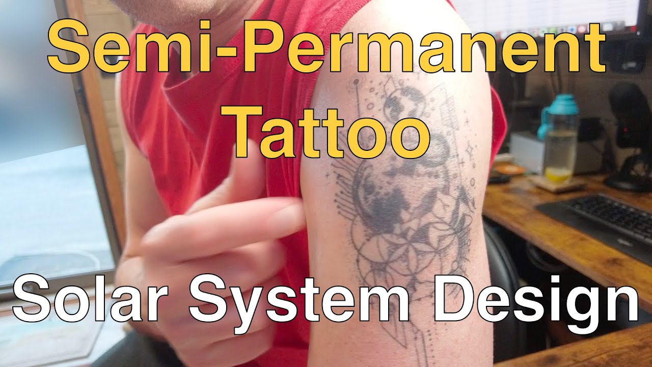 Solar System on my Left Shoulder - Semi-Permanent Tattoo Fun