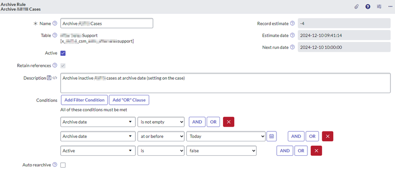 Archiving with ServiceNow ?