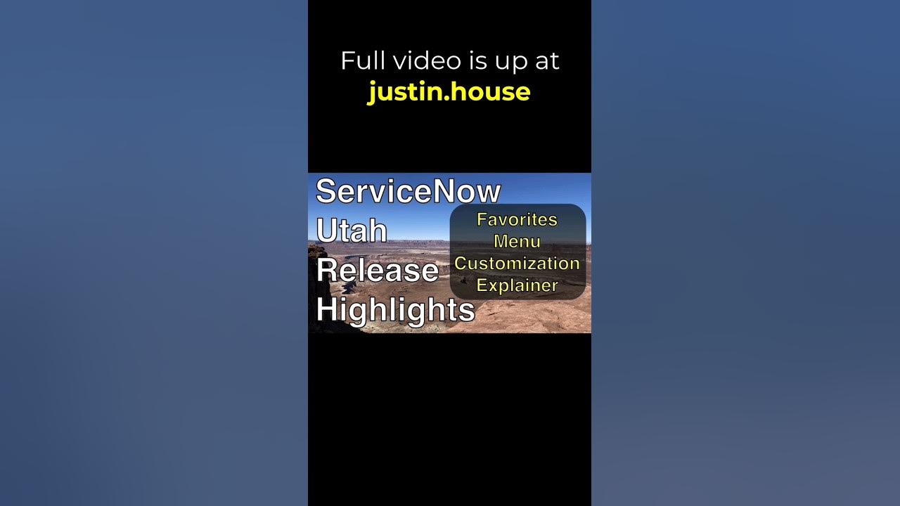 ServiceNow Utah Favorites Explainer - short 🩳 #servicenow #utah #navigation #ui #ux