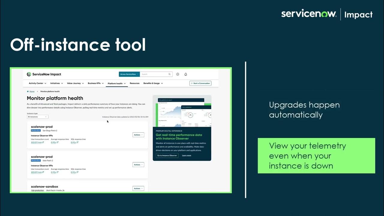 ServiceNow Impact: Platform Health Benefits Overview