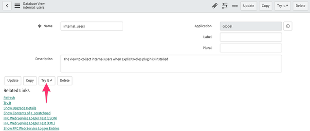 "Try It" Tool for Database Views