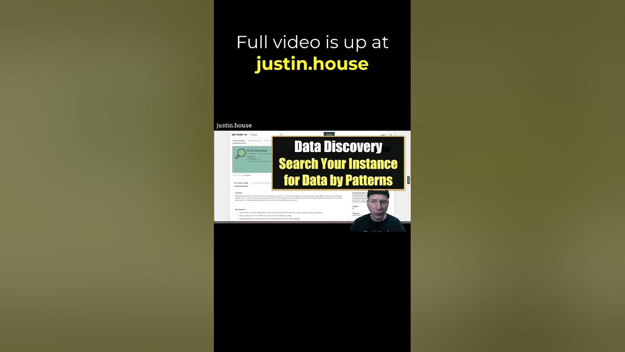 New App: Data Discovery - Search Your ServiceNow Tables for Data by Patterns - short 🩳 #servicenow