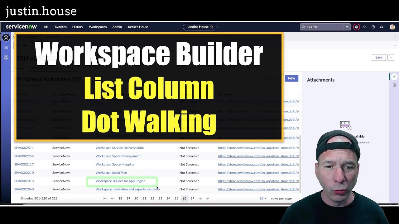 Dot Walking List Columns in Workspace Builder