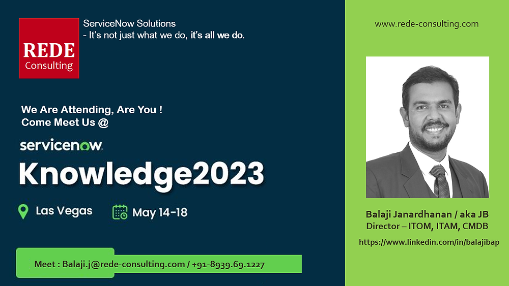 Meet us at ServiceNow Knowlege 2023
