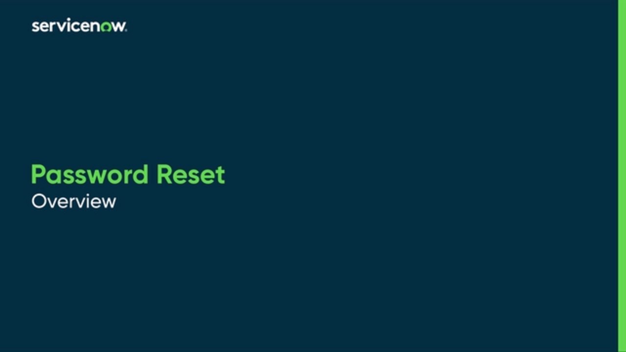 Password Reset | Overview
