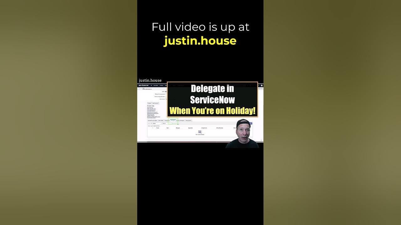 Delegate in ServiceNow When You're on Holiday - short 🩳 #servicenow #delegate #holiday #pto #ptv