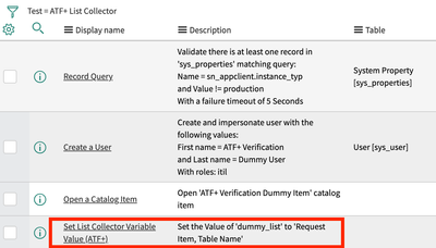 ATF List Collector Variables "Set Variable Value" Workaround for Classic UI