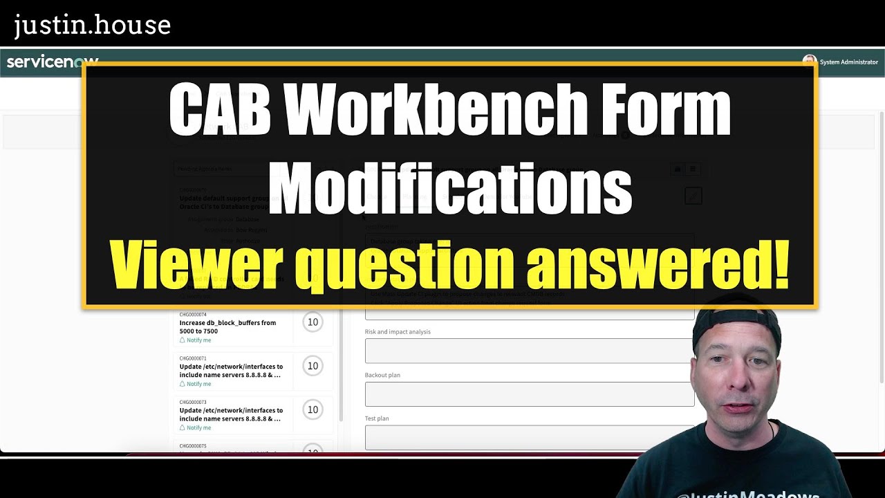 How to Update the Change Form in the CAB Workbench