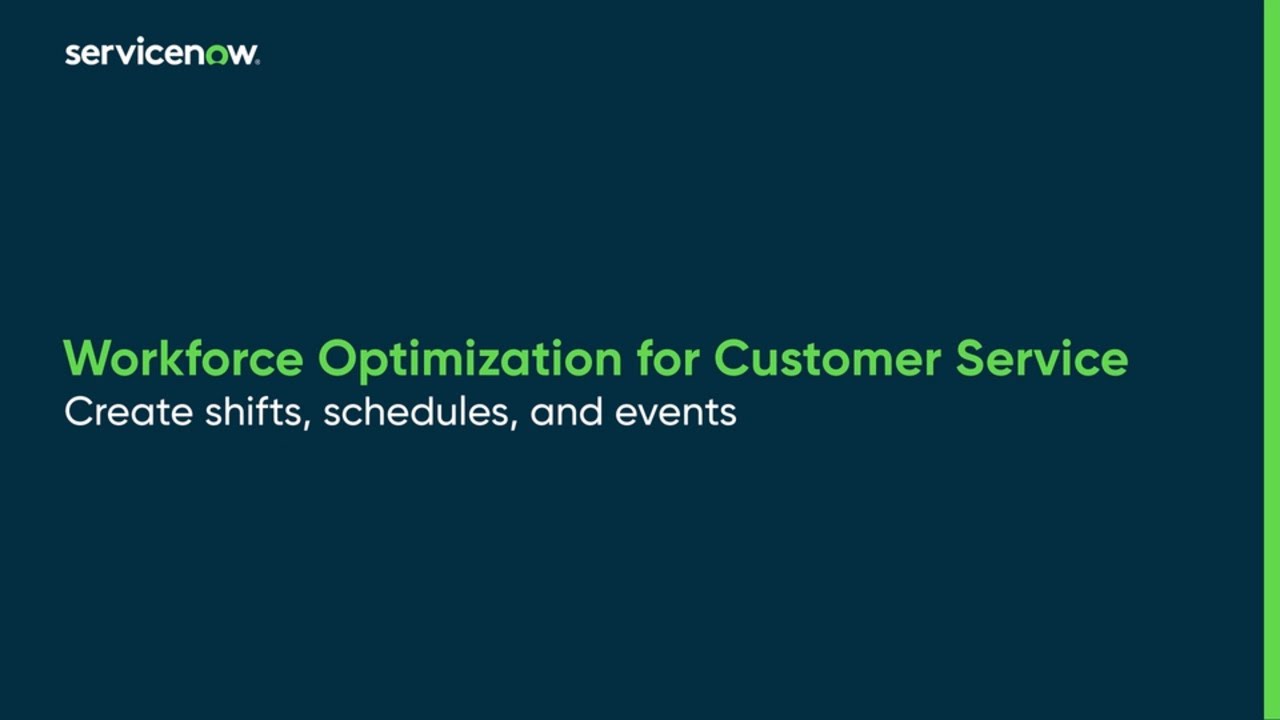 Workforce Optimization for Customer Service | Create shifts, schedules, and events