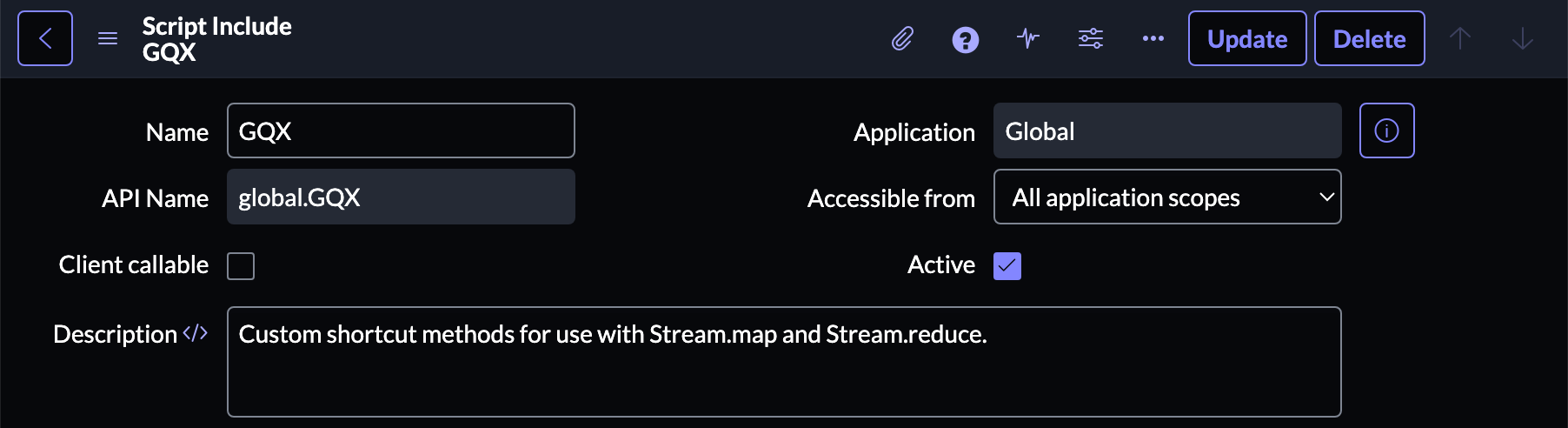The GQ Script Include