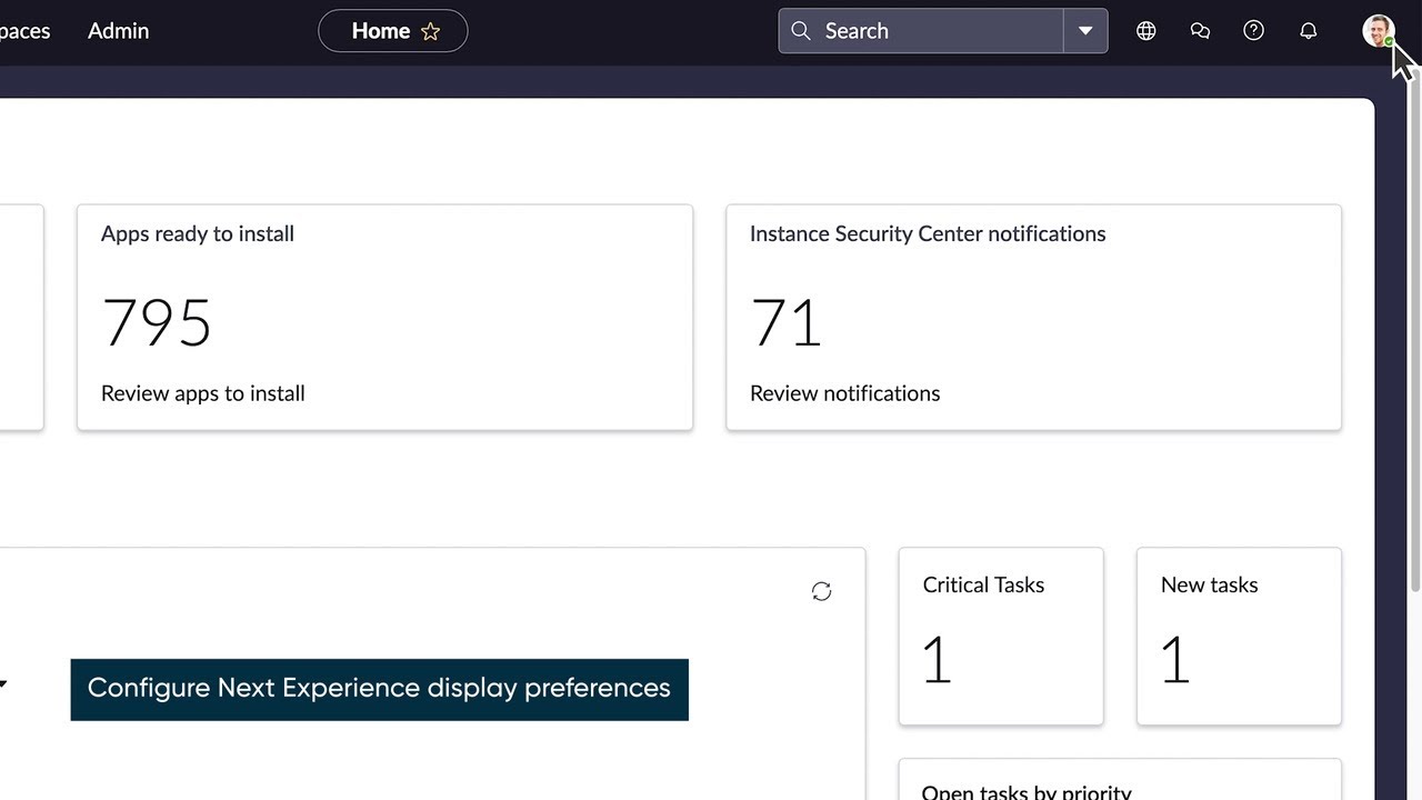 How to configure Next Experience display preferences