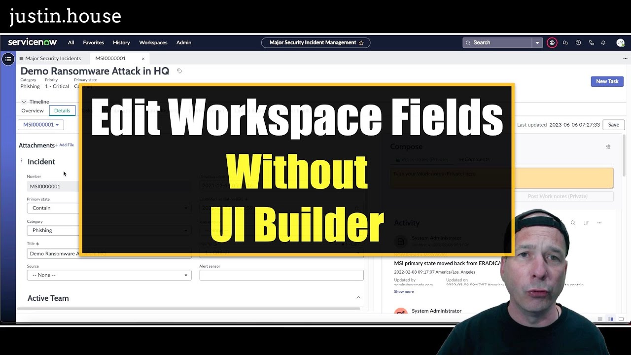 No UI Builder Needed to Edit Workspace Fields