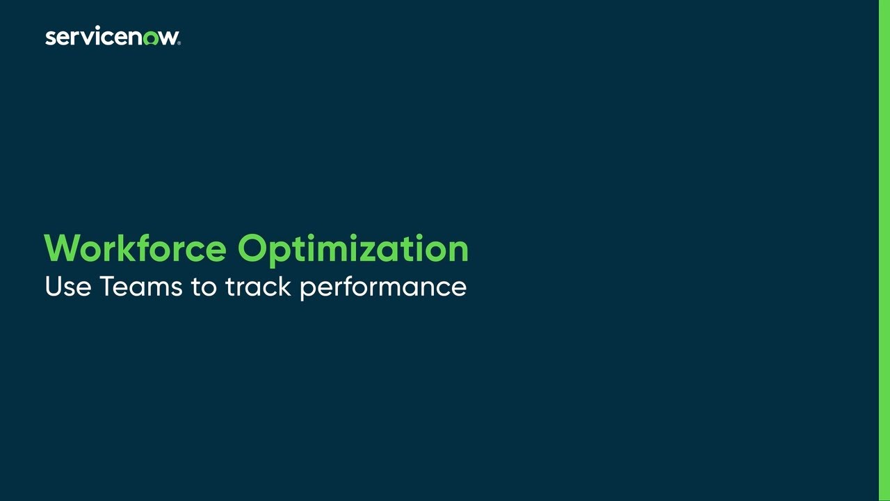 Workforce Optimization | Use Teams to track performance