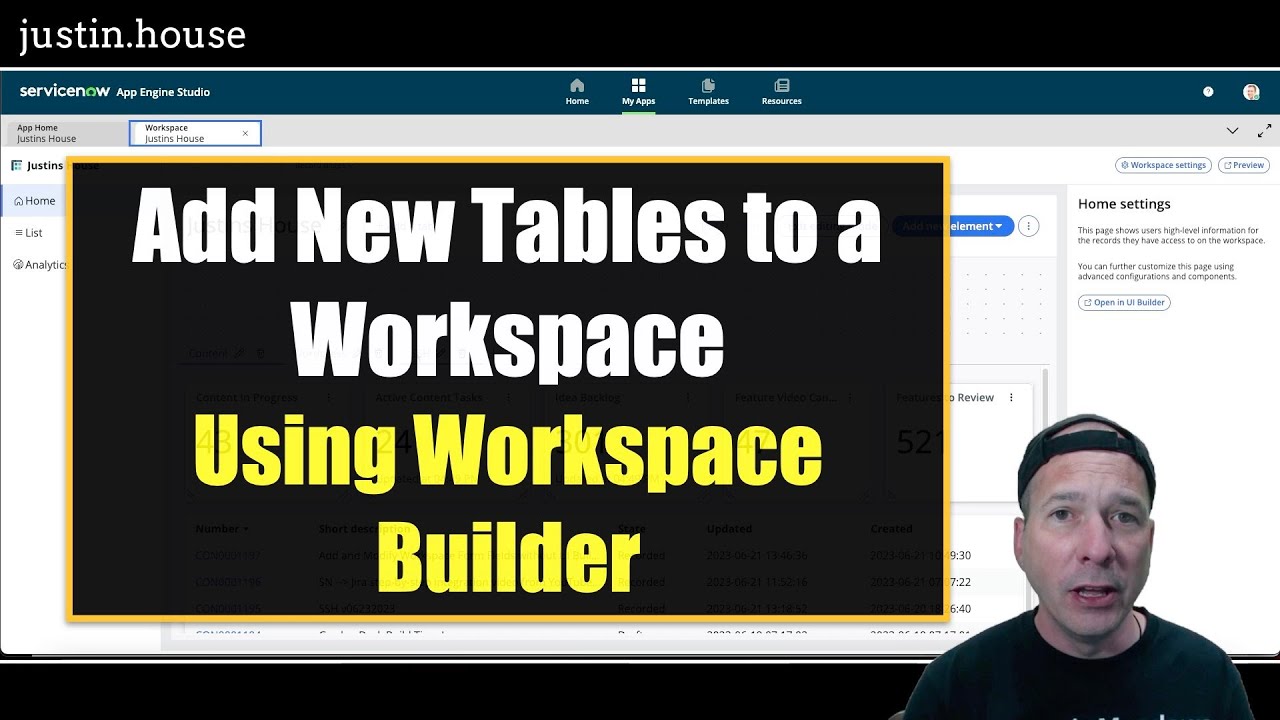 Add New Tables to a Workspace with Workspace Builder