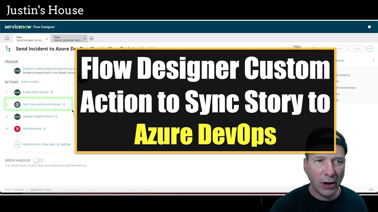 Flow Designer Custom Action to Sync Story to Azure DevOps