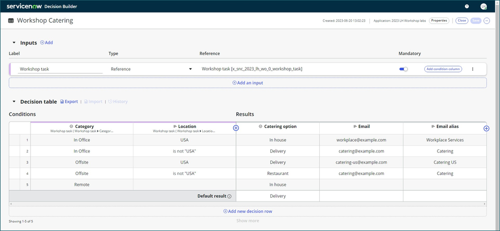 Make Decisions from JavaScript with the DecisionTableAPI - Workflow Automation CoE
