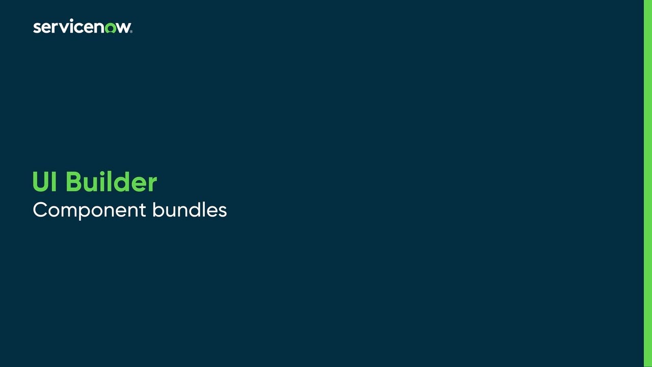 UI Builder | Component bundles