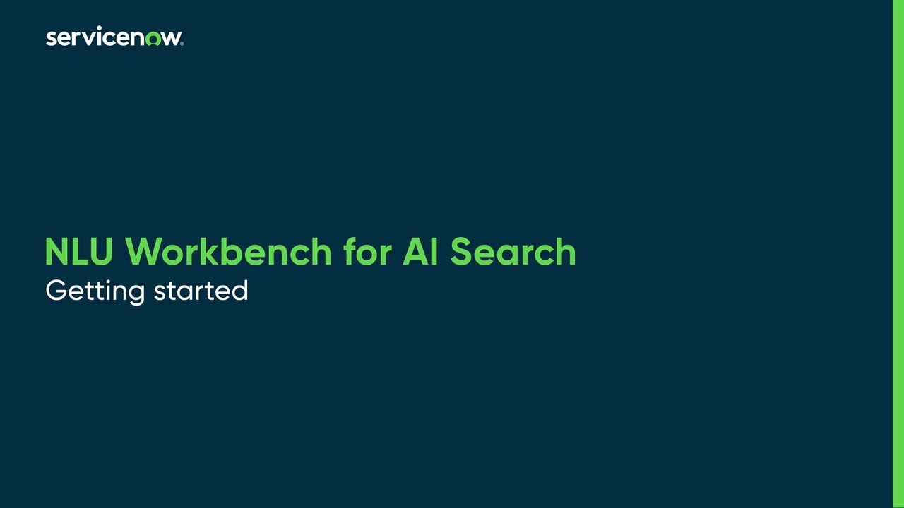 NLU Workbench for AI Search | Getting started