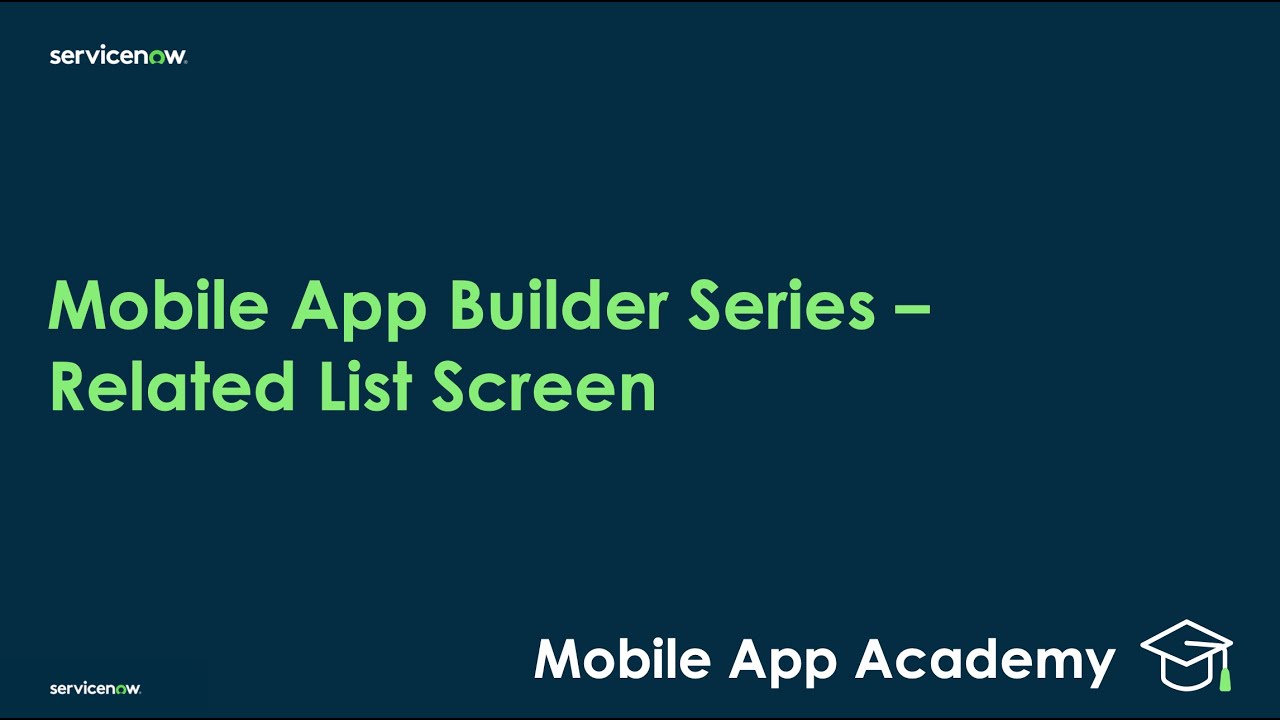 Mobile App Academy - Mobile App Builder series: Related List