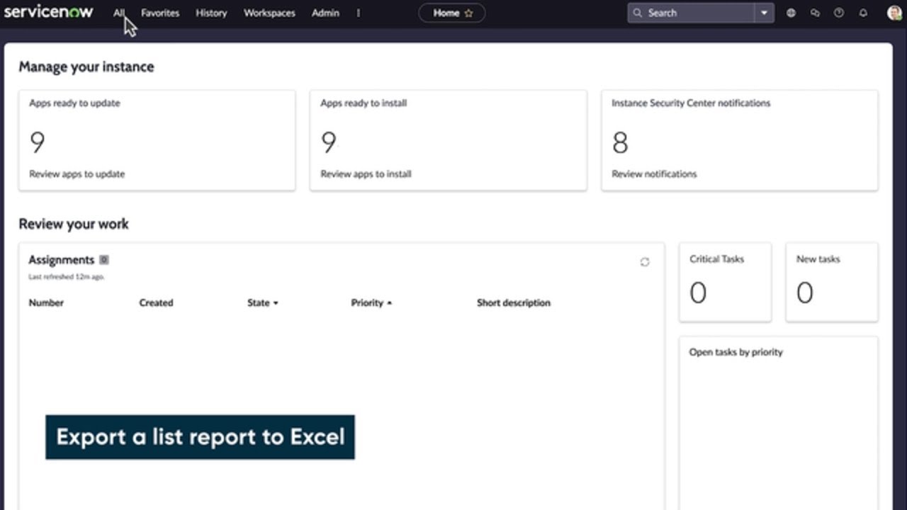 How to export a list report to Excel
