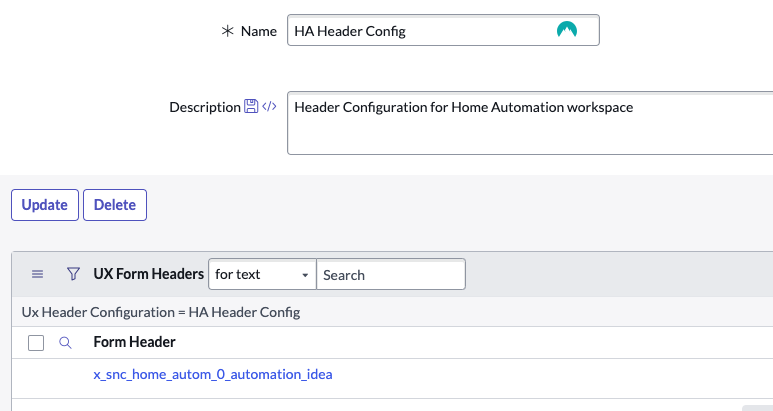 Workspace for a custom app: headers, highlighted values, sidebar