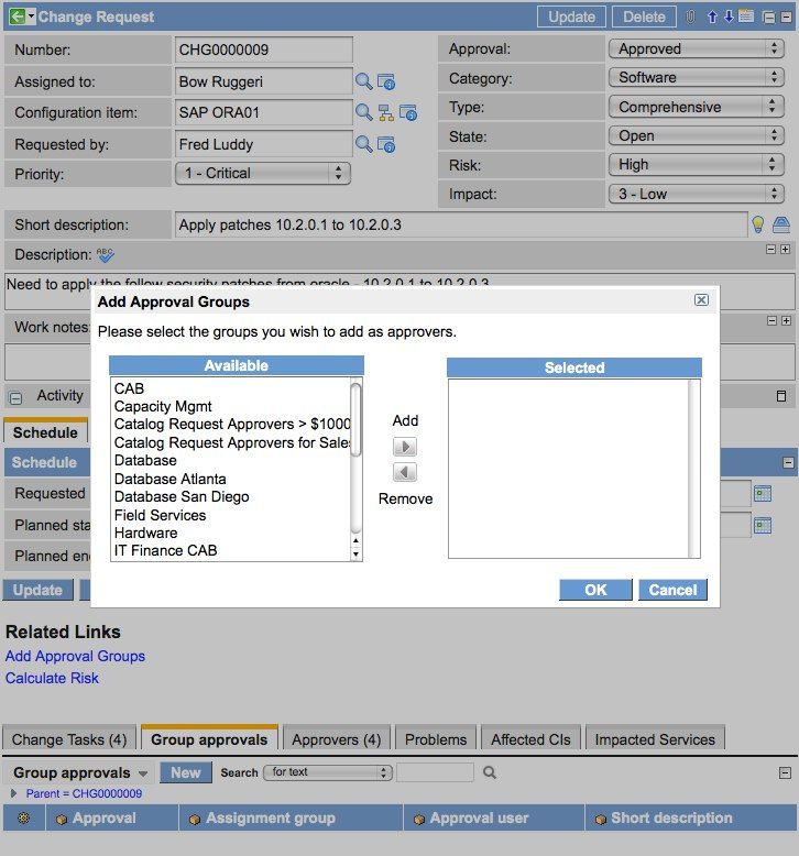 Customize Slush bucket in ServiceNow