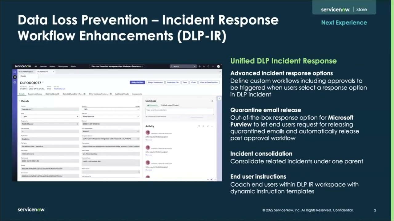 Technology Workflows Vancouver Release  Data Loss Prevention Incident Response