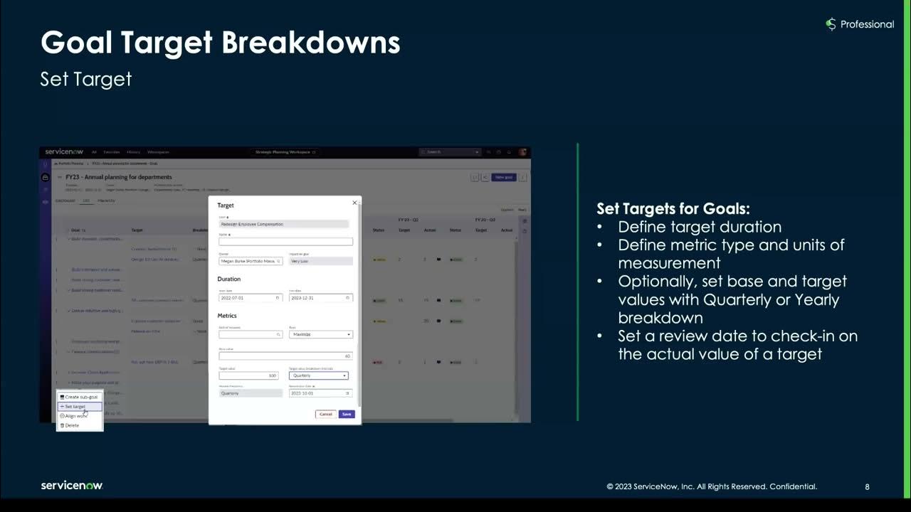 Technology Workflows Vancouver Release SPM Goal Framework