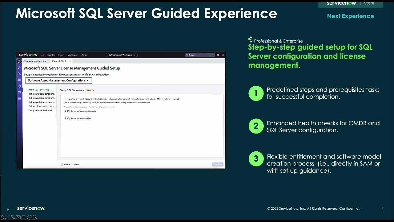 Technology Workflow Vancouver Release SAM MSOFT Server Guided Experience + Server Enhancement