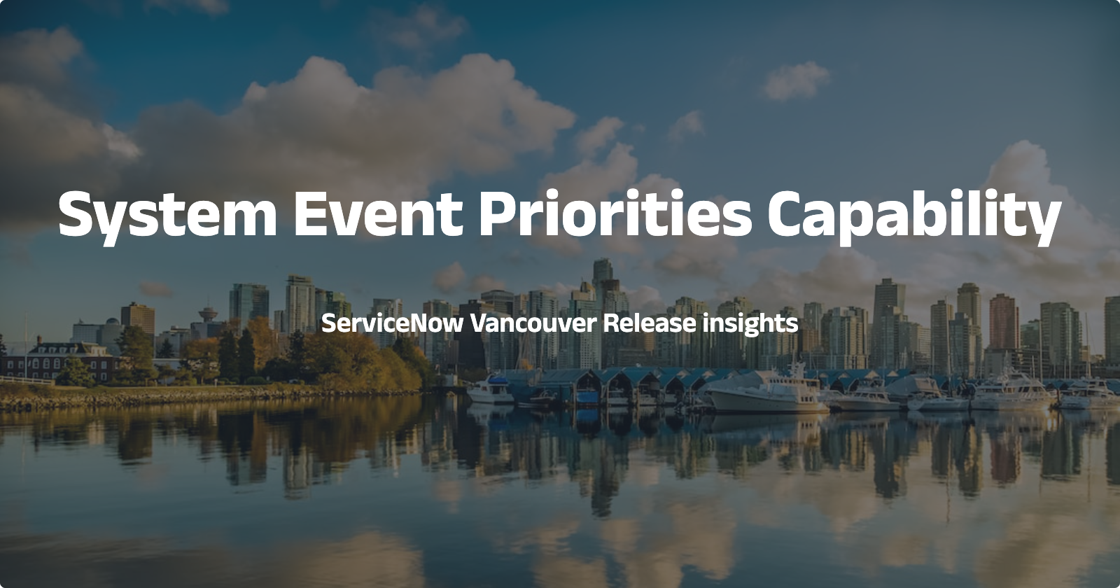 System Event Priorities Capability