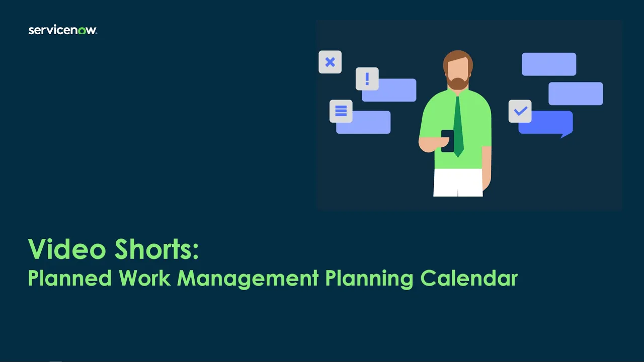 Video Shorts:  Planning Calendar for Planned Work Management