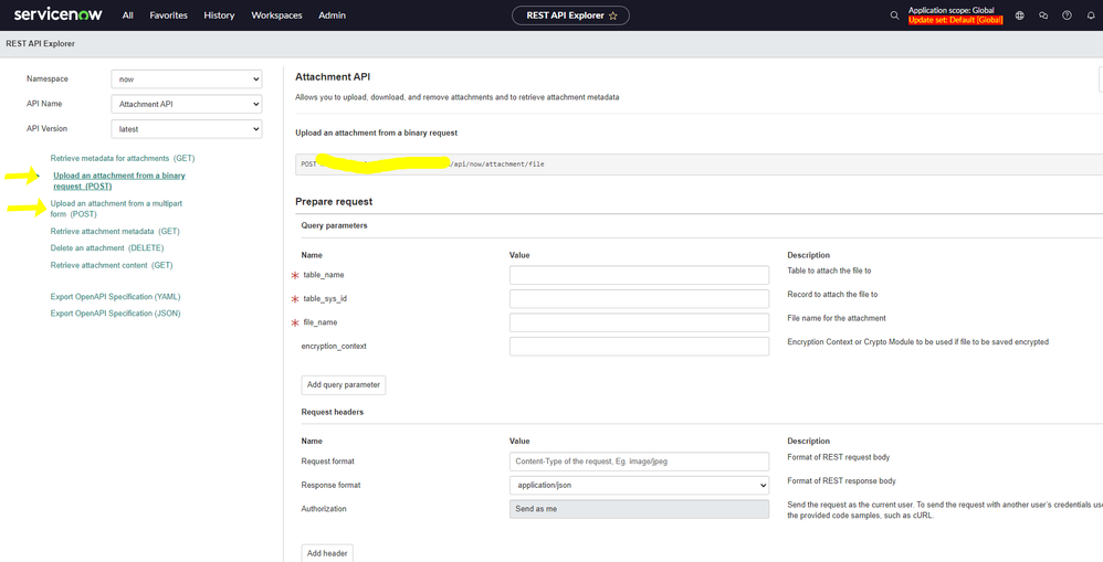 Create Atachment in ServiceNow Using Attachment API and OAuth Authorization