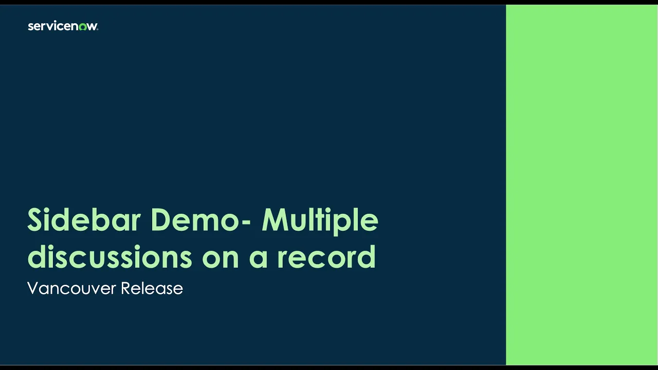 Sidebar Multiple Discussions on a Record Demo