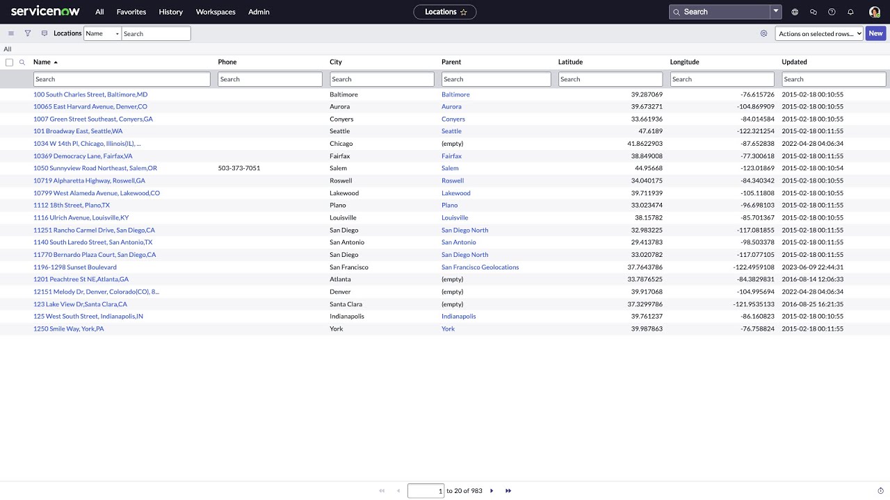 Enterprise Asset Management - Granular Locations