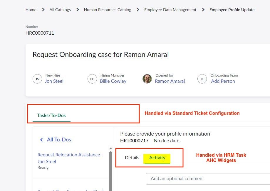 Hide Activity tab in HR tasks in Service portal