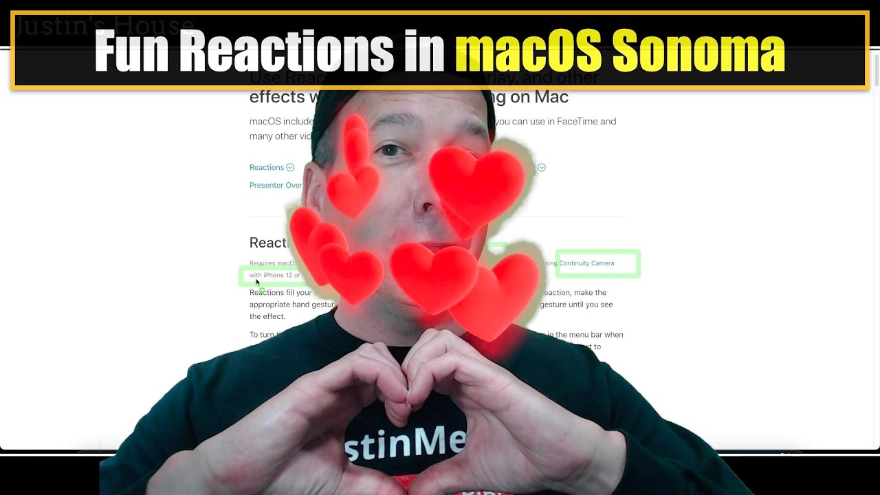 Video Reactions on macOS Sonoma