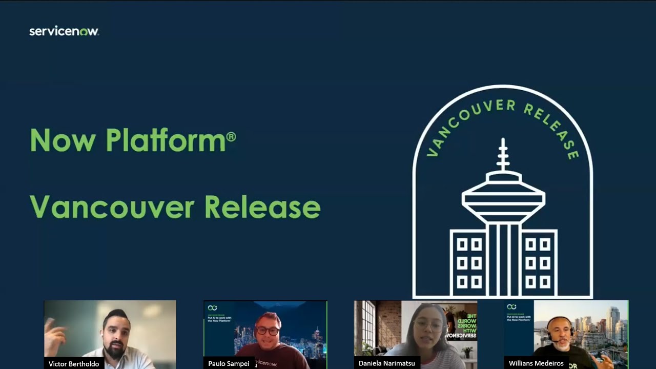 Webinar ServiceNow - What's New: Vancouver Release