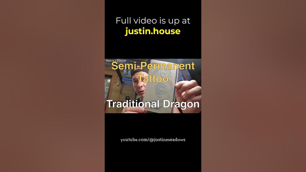 Traditional Dragon - Semi-Permanent Tattoo Fun - short 🩳 #tattoo #semipermanent #bodyart
