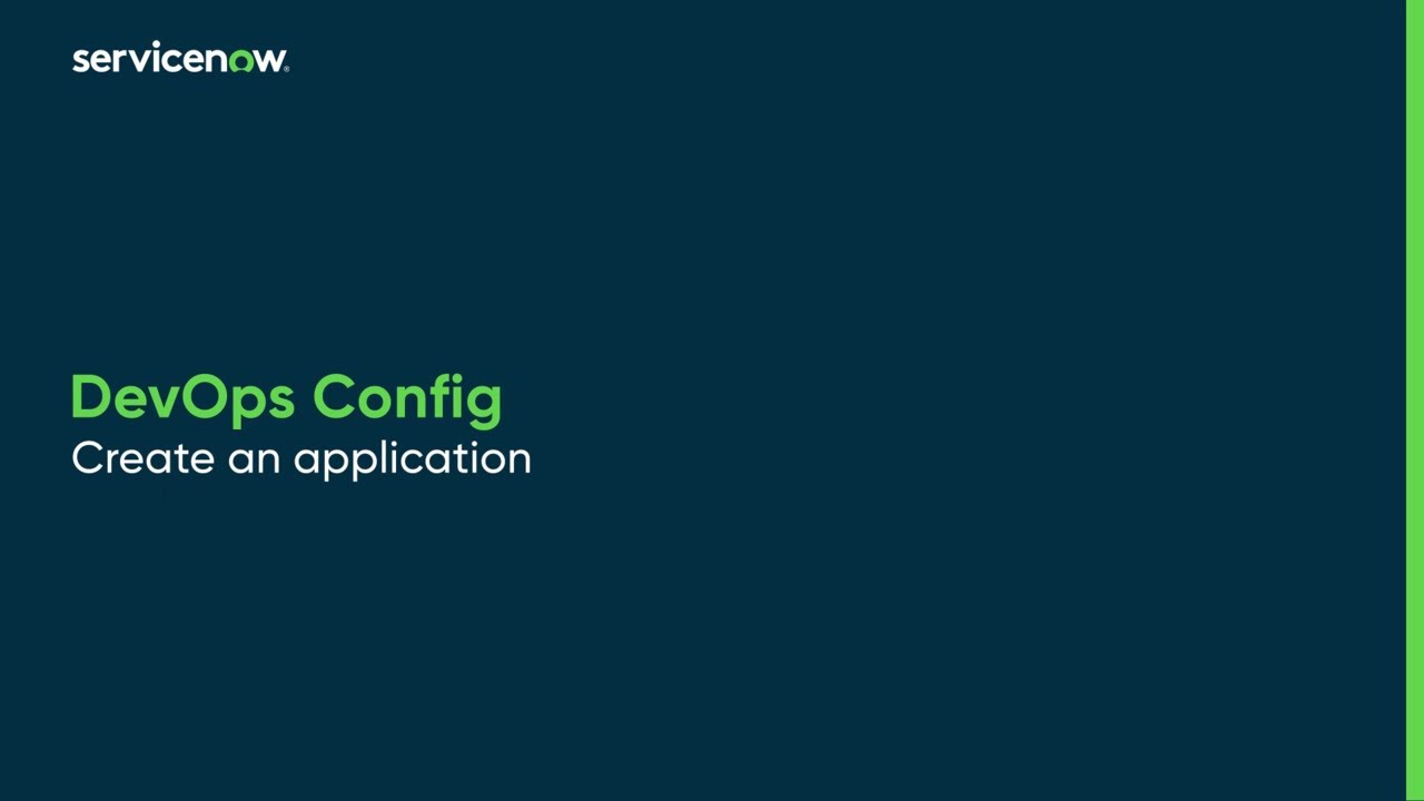 DevOps Config | Create an application